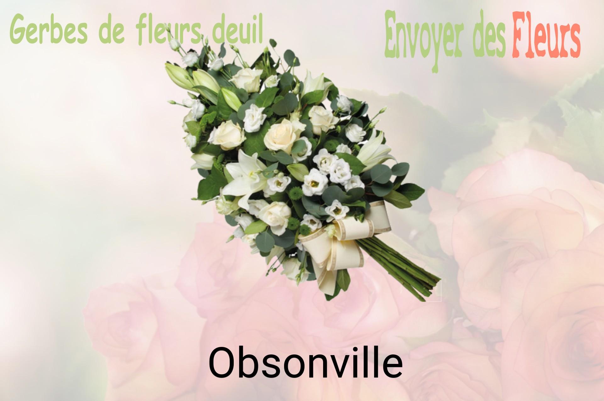Gerbe de fleurs de deuil livrée à Obsonville